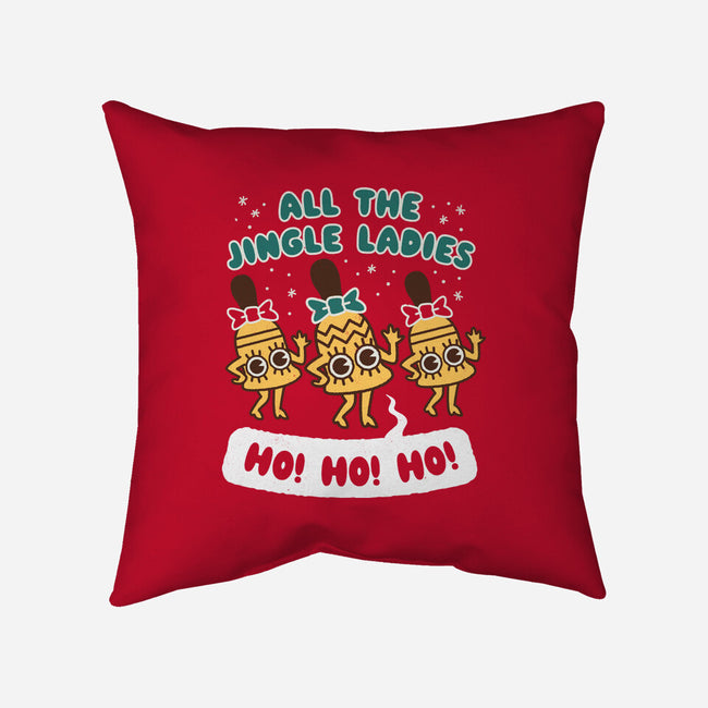 All The Jingle Ladies-none removable cover w insert throw pillow-Weird & Punderful