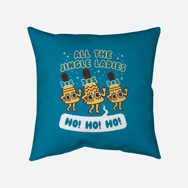 All The Jingle Ladies-none removable cover w insert throw pillow-Weird & Punderful
