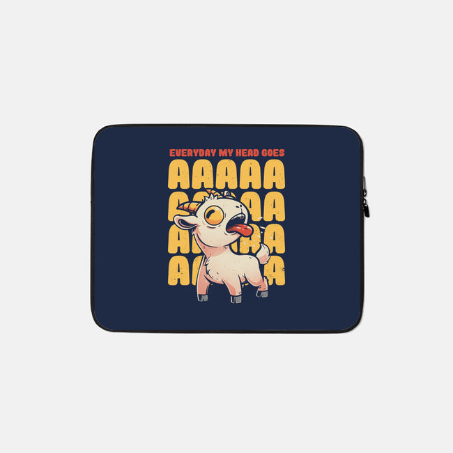 Everyday My Head Goes-none zippered laptop sleeve-eduely