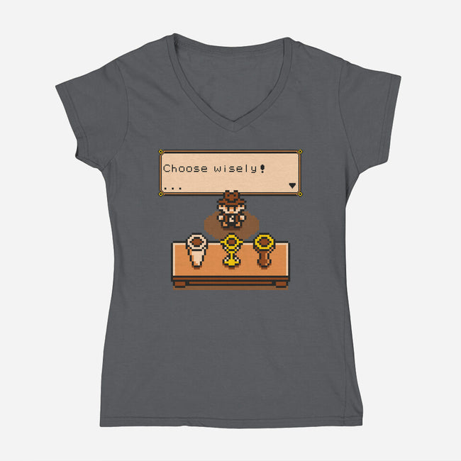 Choose Your Grail-womens v-neck tee-Olipop