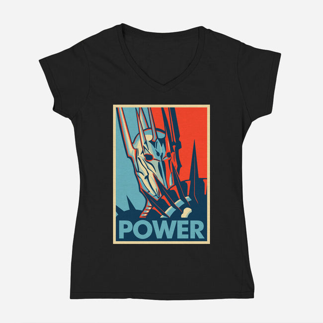 The Lord Of Power-womens v-neck tee-NMdesign