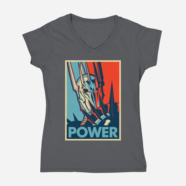 The Lord Of Power-womens v-neck tee-NMdesign