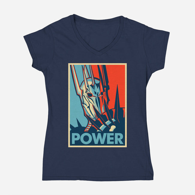 The Lord Of Power-womens v-neck tee-NMdesign