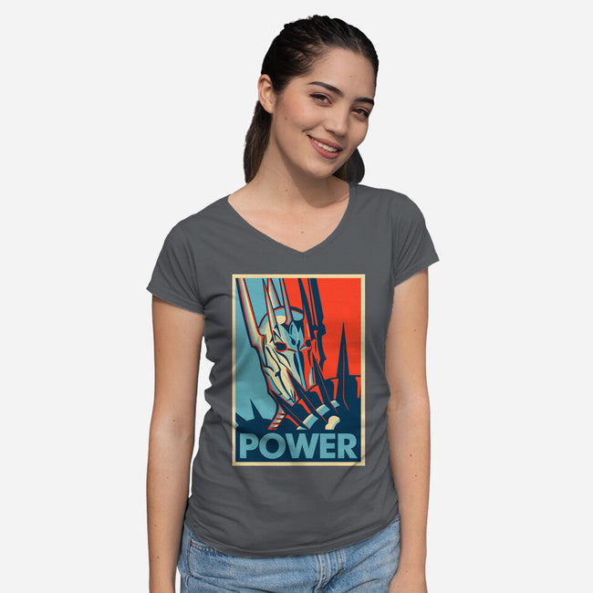 The Lord Of Power-womens v-neck tee-NMdesign