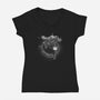 SleepSloth-womens v-neck tee-Claudia
