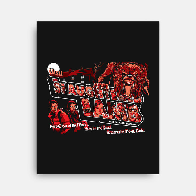 Visit The Slaughtered Lamb-none stretched canvas-goodidearyan