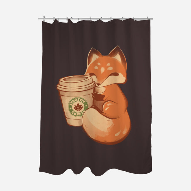Starfox Coffee-none polyester shower curtain-ricolaa