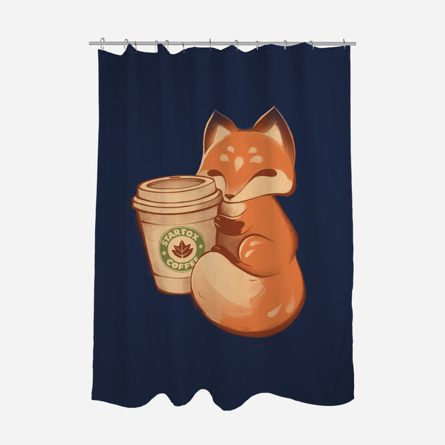 Starfox Coffee-none polyester shower curtain-ricolaa
