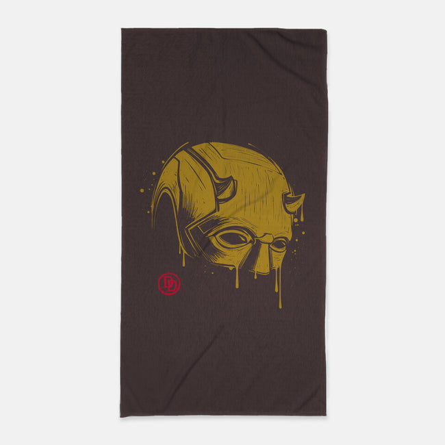 Devil Mask-none beach towel-Getsousa!