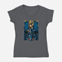 Enter The Aliens-womens v-neck tee-daobiwan