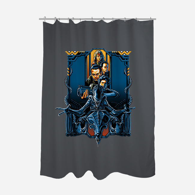 Enter The Aliens-none polyester shower curtain-daobiwan