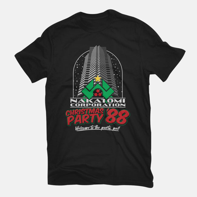 Nakatomi Christmas Party '88-womens fitted tee-RoboMega