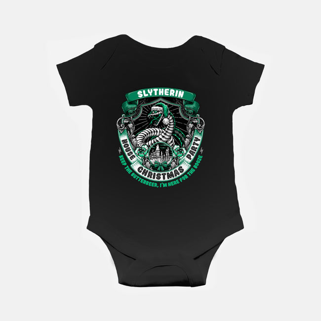 Holidays At The Slytherin House-baby basic onesie-glitchygorilla