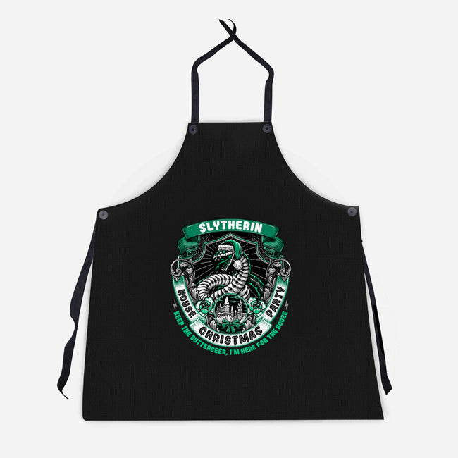 Holidays At The Slytherin House-unisex kitchen apron-glitchygorilla