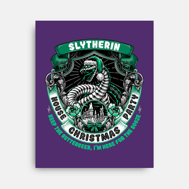 Holidays At The Slytherin House-none stretched canvas-glitchygorilla