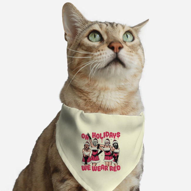 We Wear Red-cat adjustable pet collar-momma_gorilla
