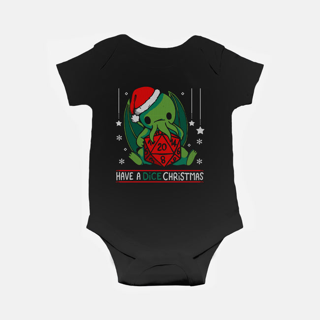 Have A Dice Christmas-baby basic onesie-Vallina84