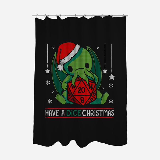 Have A Dice Christmas-none polyester shower curtain-Vallina84