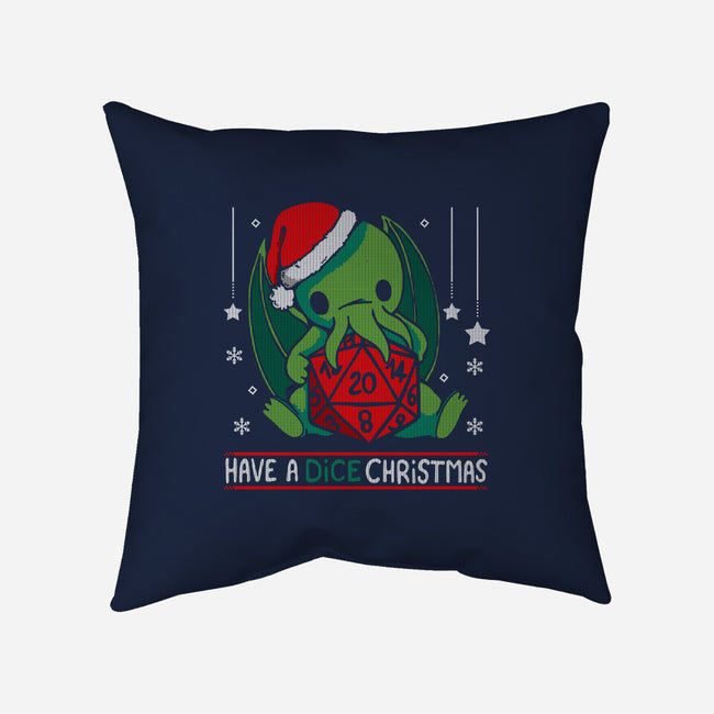 Have A Dice Christmas-none removable cover throw pillow-Vallina84