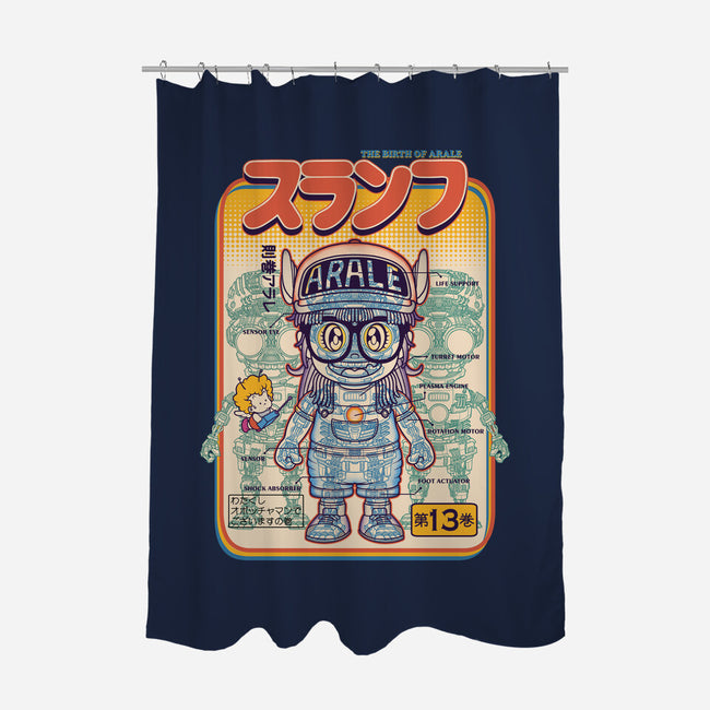 The Birth Of Arale-none polyester shower curtain-eggzoo