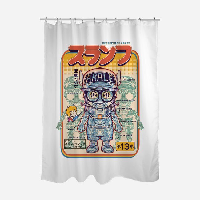 The Birth Of Arale-none polyester shower curtain-eggzoo