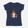 Magic Christmas-womens v-neck tee-Vallina84