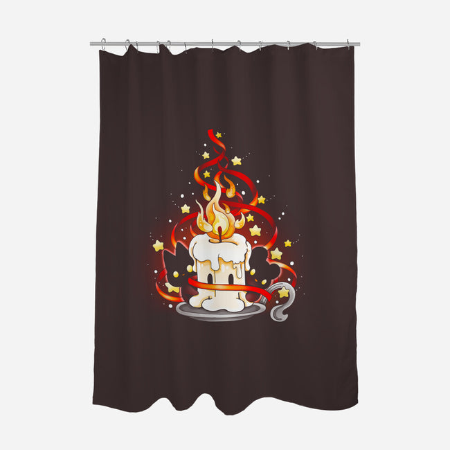 Magic Christmas-none polyester shower curtain-Vallina84