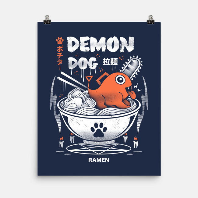 Demon Dog Ramen-none matte poster-Logozaste