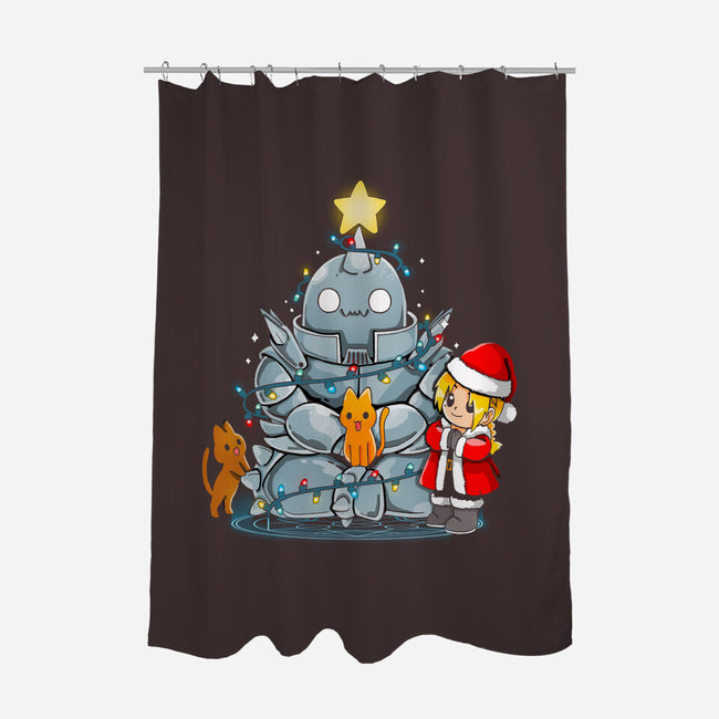 A Metal Christmas-none polyester shower curtain-Vallina84