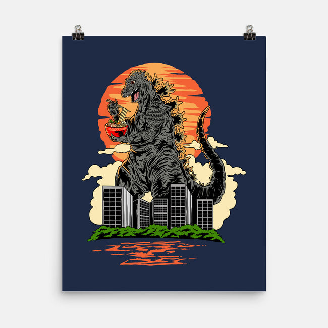 Ramen Kaiju-none matte poster-daizzystudio