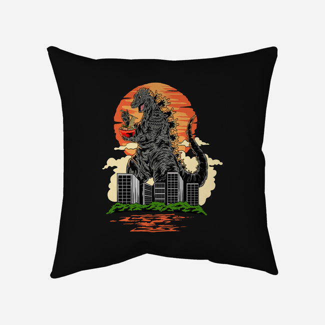 Ramen Kaiju-none removable cover throw pillow-daizzystudio