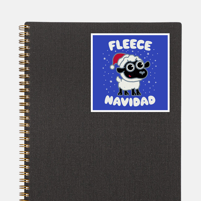 Fleece Navidad-none glossy sticker-Weird & Punderful
