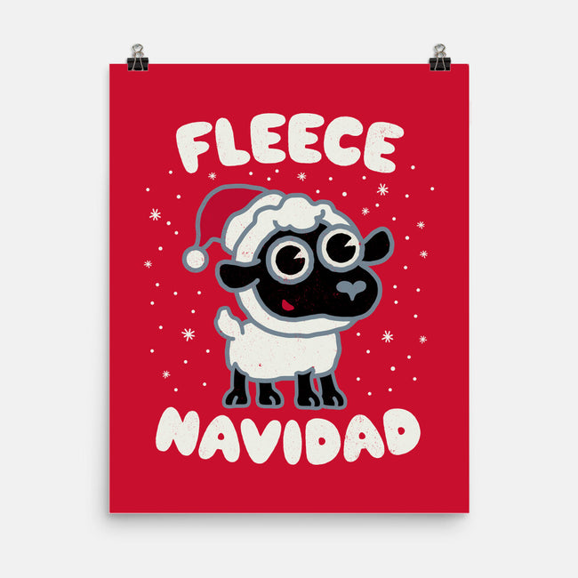 Fleece Navidad-none matte poster-Weird & Punderful