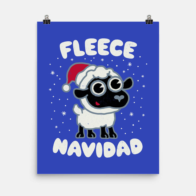 Fleece Navidad-none matte poster-Weird & Punderful