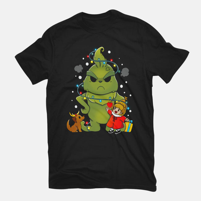 A Grumpy Christmas-youth basic tee-Vallina84