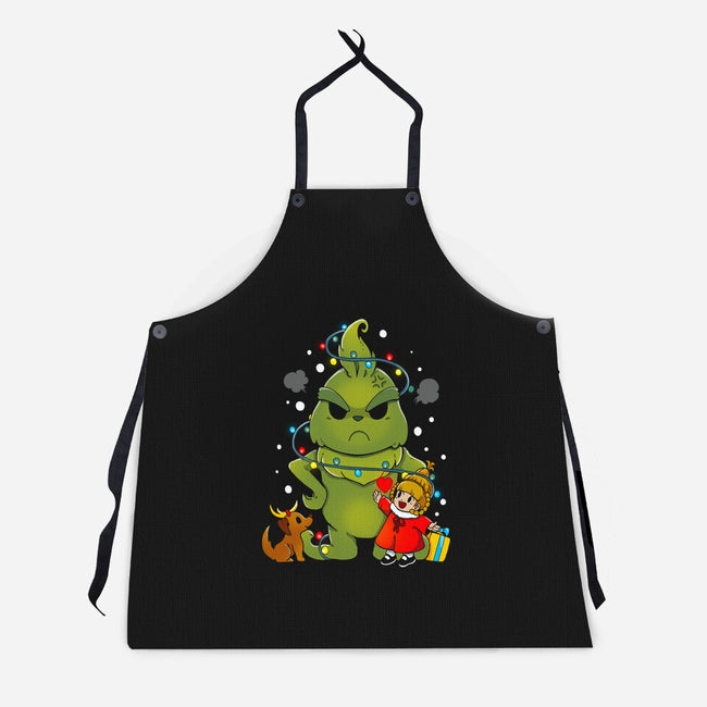 A Grumpy Christmas-unisex kitchen apron-Vallina84
