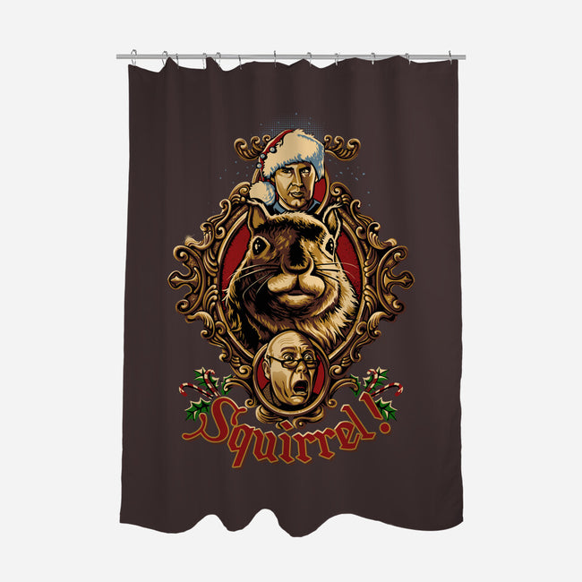 Squirrel!-none polyester shower curtain-daobiwan