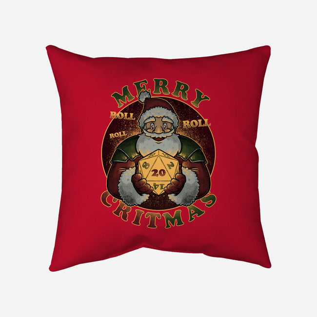 Merry Critmas-none removable cover w insert throw pillow-The Inked Smith
