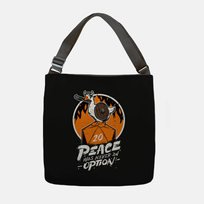 RPG Peace Was Never An Option-none adjustable tote bag-The Inked Smith