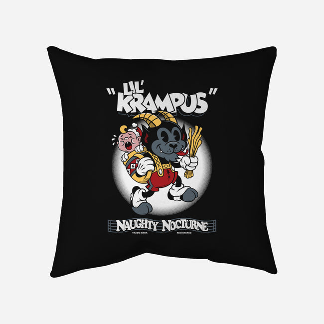 Lil' Krampus-none removable cover throw pillow-Nemons