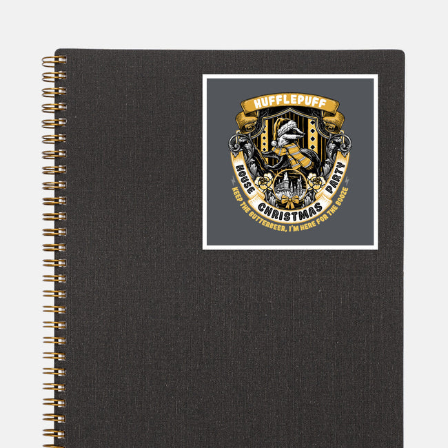 Holidays At The Hufflepuff House-none glossy sticker-glitchygorilla