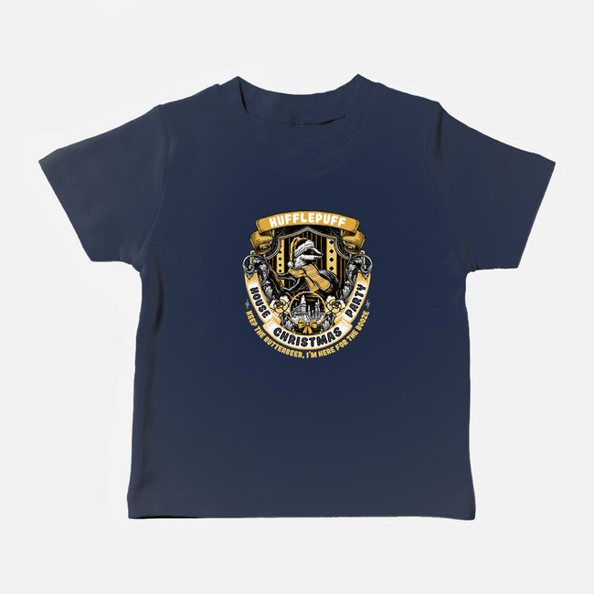 Holidays At The Hufflepuff House-baby basic tee-glitchygorilla