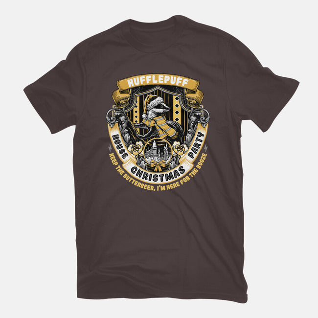 Holidays At The Hufflepuff House-womens basic tee-glitchygorilla