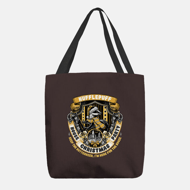 Holidays At The Hufflepuff House-none basic tote bag-glitchygorilla