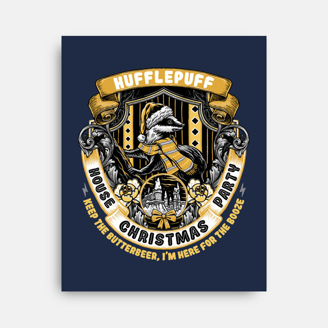 Holidays At The Hufflepuff House-none stretched canvas-glitchygorilla