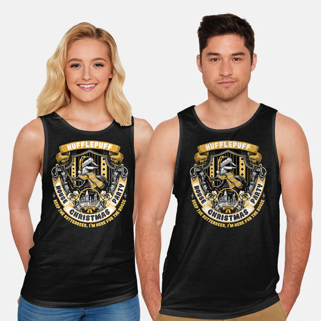 Holidays At The Hufflepuff House-unisex basic tank-glitchygorilla