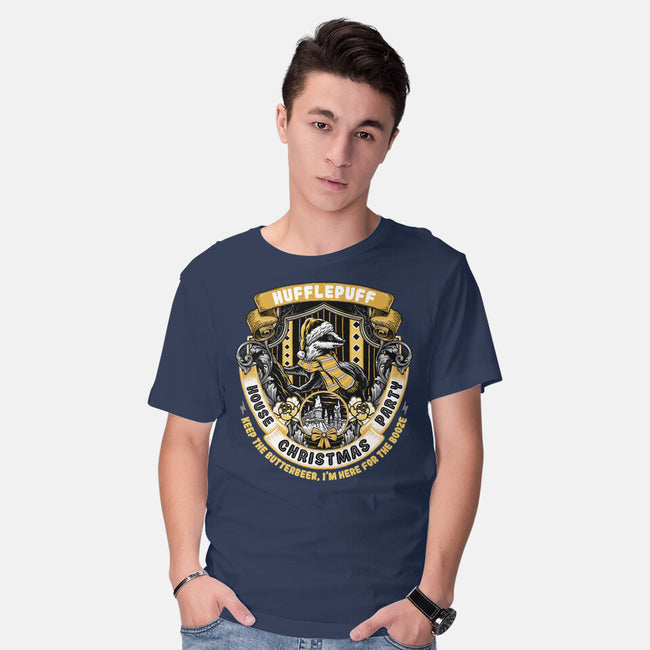 Holidays At The Hufflepuff House-mens basic tee-glitchygorilla