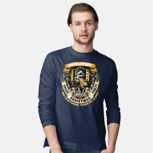 Holidays At The Hufflepuff House-mens long sleeved tee-glitchygorilla