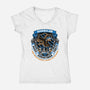 Holidays At The Ravenclaw House-womens v-neck tee-glitchygorilla