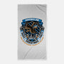 Holidays At The Ravenclaw House-none beach towel-glitchygorilla